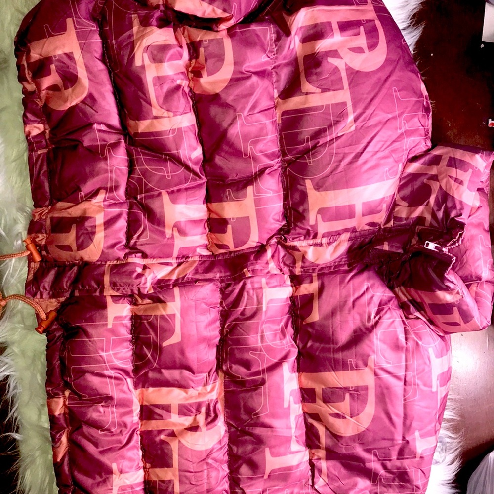 Pink Crop Puffer Jacket